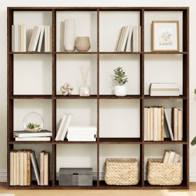 Ingenieurholzregal in Eichenbraun 137,5x29x137,5 cm von , Bücherregale und Regale - Ref: Foro24-3310295, Preis: 140,71 €, Rab...