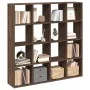Engineered wood brown oak bookshelf 137.5x29x137.5 cm by , Bookcases and shelves - Ref: Foro24-3310295, Price: 140,71 €, Disc...