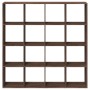 Engineered wood brown oak bookshelf 137.5x29x137.5 cm by , Bookcases and shelves - Ref: Foro24-3310295, Price: 140,71 €, Disc...