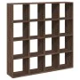 Engineered wood brown oak bookshelf 137.5x29x137.5 cm by , Bookcases and shelves - Ref: Foro24-3310295, Price: 140,71 €, Disc...
