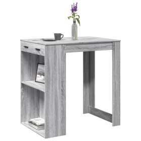 High bar table in gray Sonoma engineered wood 102x70x103.5 cm by , Kitchen and dining tables - Ref: Foro24-3309326, Price: 11...