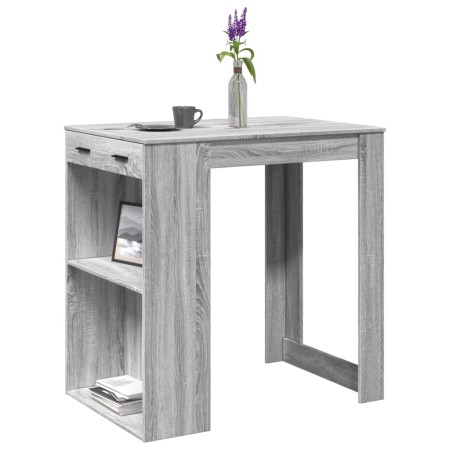 High bar table in gray Sonoma engineered wood 102x70x103.5 cm by , Kitchen and dining tables - Ref: Foro24-3309326, Price: 11...