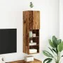 Mueble para TV con luces LED madera envejecida 30,5x30x102 cm de , Muebles TV - Ref: Foro24-857676, Precio: 60,39 €, Descuent...