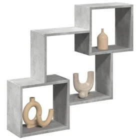 Engineered wood gray concrete wall cabinet 78x18x71 cm by , Shelves and shelves - Ref: Foro24-854808, Price: 27,75 €, Discoun...