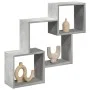 Armario de pared madera de ingeniería gris hormigón 78x18x71 cm de , Estantes y estanterías - Ref: Foro24-854808, Precio: 27,...