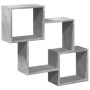 Armario de pared madera de ingeniería gris hormigón 78x18x71 cm de , Estantes y estanterías - Ref: Foro24-854808, Precio: 27,...