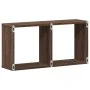Engineered wood brown oak wall shelf 60x16x30 cm by , Shelves and shelves - Ref: Foro24-854883, Price: 22,83 €, Discount: %