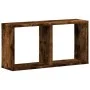 Engineered smoked oak wood wall cabinet 60x16x30 cm by , Shelves and shelves - Ref: Foro24-854881, Price: 22,58 €, Discount: %