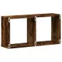 Engineered smoked oak wood wall cabinet 60x16x30 cm by , Shelves and shelves - Ref: Foro24-854881, Price: 22,58 €, Discount: %