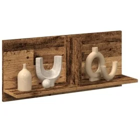 Aged engineered wood wall shelf 70x16.5x30 cm by , Shelves and shelves - Ref: Foro24-854857, Price: 24,31 €, Discount: %