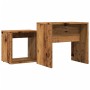 Stapelbare Couchtische, 2 Stück, aus gealtertem Ingenieurholz. von , Couchtisch - Ref: Foro24-856050, Preis: 43,35 €, Rabatt: %