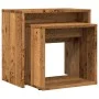 Stackable coffee tables, set of 2, made of aged engineered wood. by , Coffee table - Ref: Foro24-856050, Price: 42,11 €, Disc...