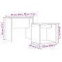 Stapelbare Couchtische, 2 Stück, aus gealtertem Ingenieurholz. von , Couchtisch - Ref: Foro24-856050, Preis: 43,35 €, Rabatt: %