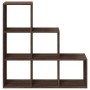 Three-level brown oak wood divider bookcase 99x29x99 cm by , Bookcases and shelves - Ref: Foro24-857964, Price: 62,73 €, Disc...