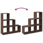 Three-level brown oak wood divider bookcase 99x29x99 cm by , Bookcases and shelves - Ref: Foro24-857964, Price: 62,73 €, Disc...