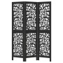 3-panel solid Paulownia wood room divider screen in black. by , Room dividers - Ref: Foro24-358749, Price: 82,52 €, Discount: %