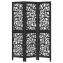 Biombo separador de 3 paneles madera maciza Paulownia negro de , Divisores de ambientes - Ref: Foro24-358749, Precio: 80,88 €...