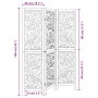 3-panel solid Paulownia wood room divider screen in black. by , Room dividers - Ref: Foro24-358749, Price: 82,52 €, Discount: %