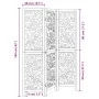 Biombo separador de 3 paneles madera maciza Paulownia negro de , Divisores de ambientes - Ref: Foro24-358749, Precio: 80,88 €...