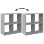 Wooden engineering gray Sonoma divider bookcase 69.5x29x69.5 cm by , Bookcases and shelves - Ref: Foro24-858008, Price: 42,45...
