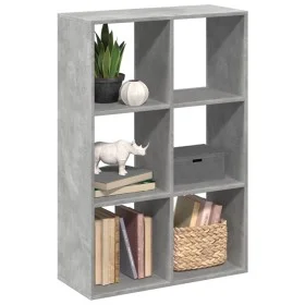 Divider bookcase in gray wood and concrete 69.5x29x103.5 cm by , Bookcases and shelves - Ref: Foro24-858015, Price: 52,37 €, ...