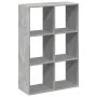 Divider bookcase in gray wood and concrete 69.5x29x103.5 cm by , Bookcases and shelves - Ref: Foro24-858015, Price: 52,37 €, ...