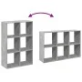 Divider bookcase in gray wood and concrete 69.5x29x103.5 cm by , Bookcases and shelves - Ref: Foro24-858015, Price: 52,37 €, ...