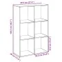 Divider bookcase in gray wood and concrete 69.5x29x103.5 cm by , Bookcases and shelves - Ref: Foro24-858015, Price: 52,37 €, ...