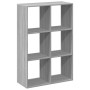 Wooden engineering gray Sonoma divider bookcase 69.5x29x103.5 cm by , Bookcases and shelves - Ref: Foro24-858017, Price: 56,0...
