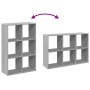 Wooden engineering gray Sonoma divider bookcase 69.5x29x103.5 cm by , Bookcases and shelves - Ref: Foro24-858017, Price: 56,0...