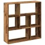 Aged engineering wood divider bookcase 102x29x103.5 cm by , Bookcases and shelves - Ref: Foro24-858055, Price: 81,15 €, Disco...