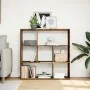 Aged engineering wood divider bookcase 102x29x103.5 cm by , Bookcases and shelves - Ref: Foro24-858055, Price: 81,15 €, Disco...
