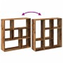 Regal-Divider-Bücherregal aus gealtertem Holz, 102x29x103,5 cm. von , Bücherregale und Regale - Ref: Foro24-858055, Preis: 82...