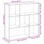 Regal-Divider-Bücherregal aus gealtertem Holz, 102x29x103,5 cm. von , Bücherregale und Regale - Ref: Foro24-858055, Preis: 82...