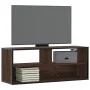 TV-Möbel aus Ingenieurholz und Metall in Eichenbraun, 100x31x39,5 cm. von , TV-Möbel - Ref: Foro24-848938, Preis: 47,01 €, Ra...
