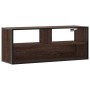 TV-Möbel aus Ingenieurholz und Metall in Eichenbraun, 100x31x39,5 cm. von , TV-Möbel - Ref: Foro24-848938, Preis: 57,86 €, Ra...
