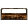 Mueble TV metal y madera contrachapada roble humo 100x31x39,5cm de , Muebles TV - Ref: Foro24-848931, Precio: 57,00 €, Descue...