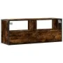 Mueble TV metal y madera contrachapada roble humo 100x31x39,5cm de , Muebles TV - Ref: Foro24-848931, Precio: 57,00 €, Descue...