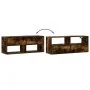 Mueble TV metal y madera contrachapada roble humo 100x31x39,5cm de , Muebles TV - Ref: Foro24-848931, Precio: 57,00 €, Descue...