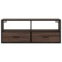 TV-Möbel aus Ingenieurholz und Metall in Eichenbraun, 100x31x39,5 cm. von , TV-Möbel - Ref: Foro24-848933, Preis: 72,27 €, Ra...