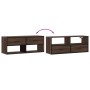 TV-Möbel aus Ingenieurholz und Metall in Eichenbraun, 100x31x39,5 cm. von , TV-Möbel - Ref: Foro24-848933, Preis: 72,27 €, Ra...