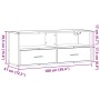 TV-Möbel aus Ingenieurholz und Metall in Eichenbraun, 100x31x39,5 cm. von , TV-Möbel - Ref: Foro24-848933, Preis: 72,27 €, Ra...