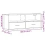 TV stand made of engineered wood and metal in brown oak, measuring 100x31x39.5 cm. by , TV Furniture - Ref: Foro24-848933, Pr...
