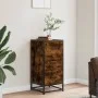 Engineered wood and smoked oak metal sideboard 35.5x35x76 cm by , Sideboards - Ref: Foro24-848946, Price: 63,96 €, Discount: %