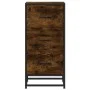 Engineered wood and smoked oak metal sideboard 35.5x35x76 cm by , Sideboards - Ref: Foro24-848946, Price: 63,96 €, Discount: %