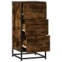 Engineered wood and smoked oak metal sideboard 35.5x35x76 cm by , Sideboards - Ref: Foro24-848946, Price: 63,96 €, Discount: %