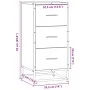 Engineered wood and smoked oak metal sideboard 35.5x35x76 cm by , Sideboards - Ref: Foro24-848946, Price: 63,96 €, Discount: %
