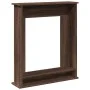 Kaminholzregal aus braunem Eichen-Ingenieurholz, 75x20x87,5 cm. von , Zubehör für Holzöfen und Kamine - Ref: Foro24-854586, P...