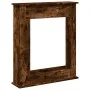 Engineered smoked oak chimney edge 75x20x87.5 cm by , Accessories for wood ovens and fireplaces - Ref: Foro24-854584, Price: ...