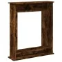 Engineered smoked oak chimney edge 75x20x87.5 cm by , Accessories for wood ovens and fireplaces - Ref: Foro24-854584, Price: ...